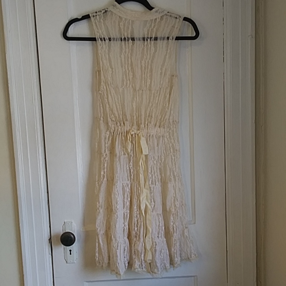 Free People Cream Lace Dress - Picture 2 of 4